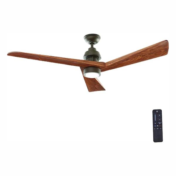 Home Decorators Collection Fortston 60 in. LED Indoor Espresso Bronze Ceiling Fan with Light Kit and Remote Control
