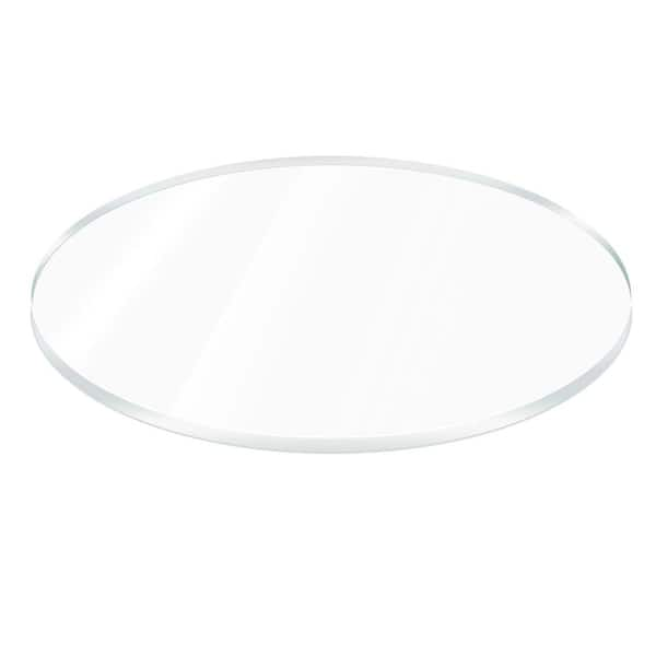 Pro Space 13 in. x 13 in. x 1/4 in. Circle Clear Acrylic Cut Plexiglass ...