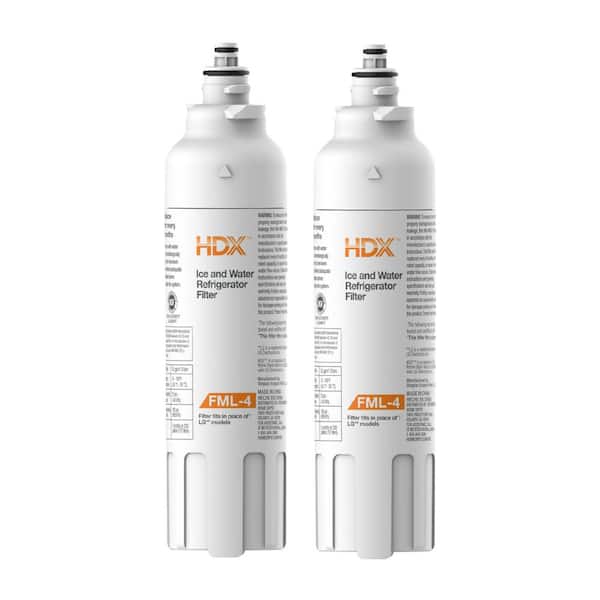 HDX FML-4 Premium Refrigerator Water Filter Replacement For LG LT800P (2-Pack)