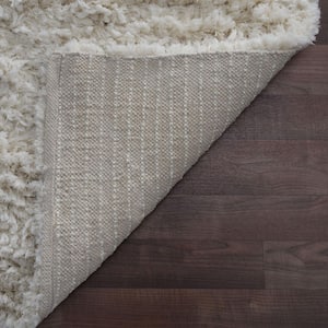Paris Shag Ivory 10 ft. x 14 ft. Shaggy Poly and Cotton Area Rug