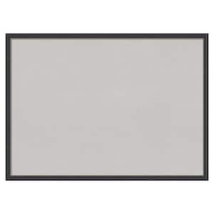 Stylish Black Narrow Wood Framed Grey Corkboard 29 in. x 21 in. Bulletin Board Memo Board