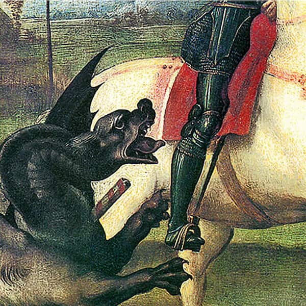 Design Toscano Saint George Fighting the Dragon 1505 by Raphael