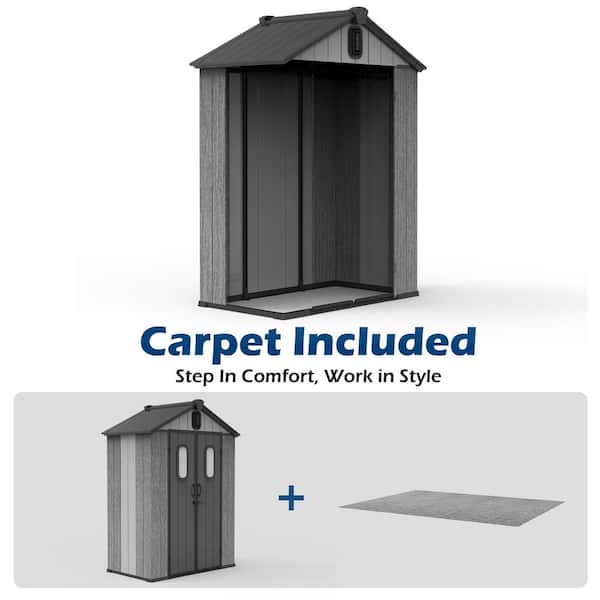 domi outdoor living 5 ft. x 3 ft. Outdoor Resin Storage Shed with