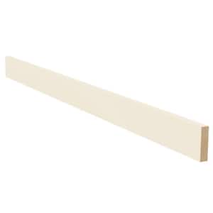 Newport Cream Painted Plywood Shaker Assembled Kitchen Cabinet Straight Valance Molding 3 in W x 0.75 in D x 48 in H