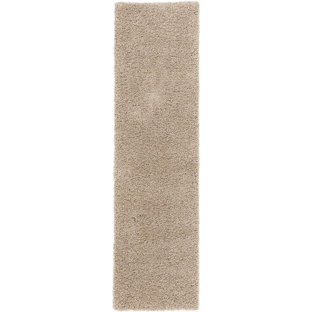 Shaggy Beige 2 ft. x 7 ft. Runner Rug