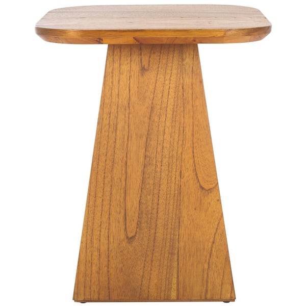 SAFAVIEH Jean 19.01 in. Brown Square Wood End Table