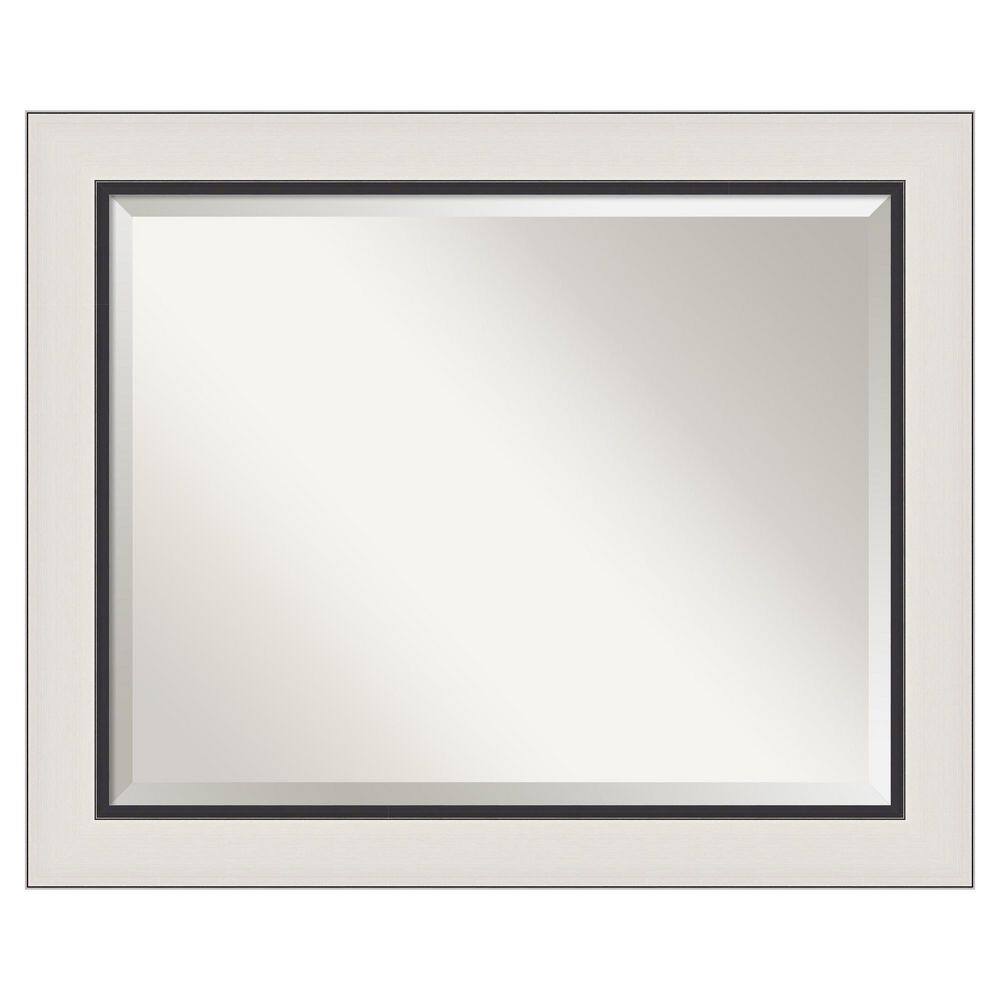 Ellie Silver Black 33.5 in. x 27.5 in. Beveled Modern Rectangle Framed Wall Mirror price history on PriceWatchPro