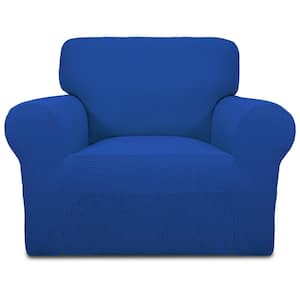 Stretch Chair Sofa Slipcover 1-Piece Couch Sofa Cover Furniture Protector Soft with Elastic Bottom Chair, Classic Blue