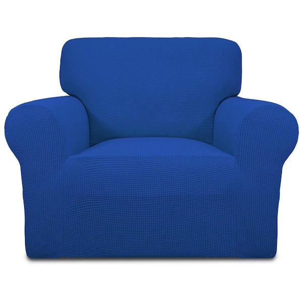 Dyiom Stretch Chair Sofa Slipcover 1-Piece Couch Sofa Cover Furniture Protector Soft with Elastic Bottom Chair, Classic Blue