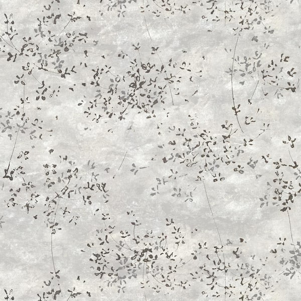 A-Street Prints Arian Silver Inkburst Wallpaper Sample