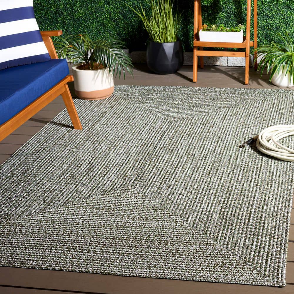 Braided 6 ft. x 9 ft. Green Solid Color Modern Washable Area Rug price history on PriceWatchPro