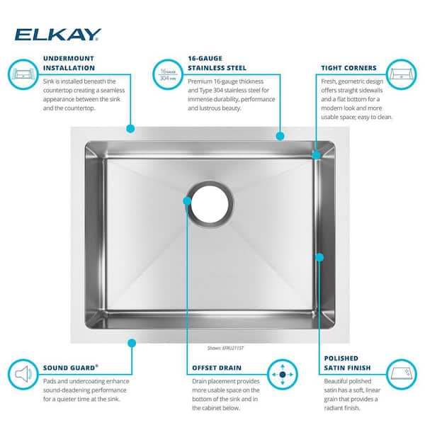 Elkay EWS2520KC, Wall Scrub-Up Sink, Knee Control Package