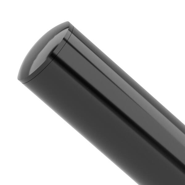 Black 3/4 Size FORMUFIT F034IDC-BK-10 PVC Internal Domed End Cap Furniture Grade Pack of 10 
