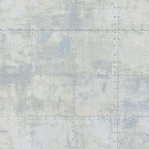 Steel Tile Vinyl Strippable Roll Wallpaper (Covers 56 sq. ft.)