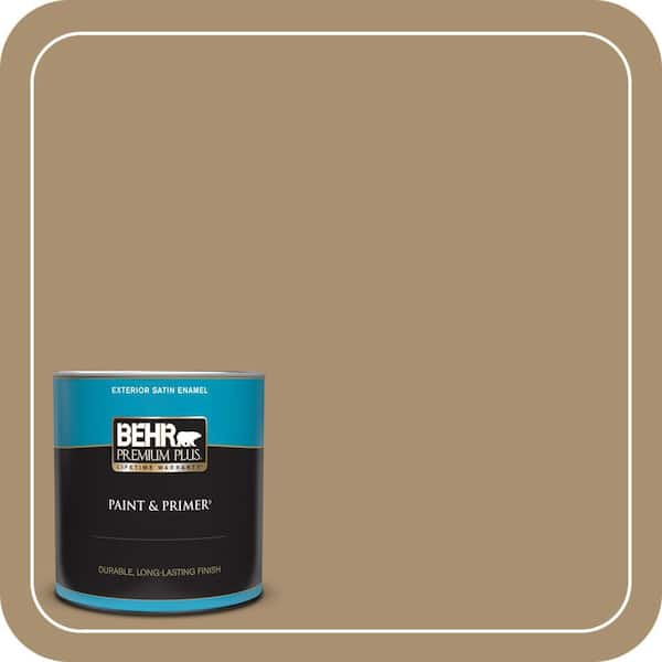 BEHR PREMIUM PLUS 1 qt. #ECC-51-1 Hiking Trail Satin Enamel Exterior Paint & Primer