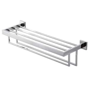 AVITAS 16 in. Stainless Steel Wall Mounted Towel Rack with Double Towel ...