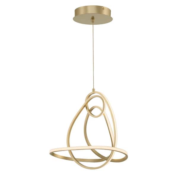 George Kovacs Astor 24-Watt 1-Light Soft Gold Statement Integrated LED Pendant Light with Lucent Silicone Diffuser