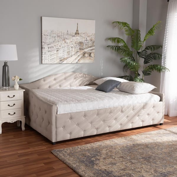 Baxton Studio Becker Beige Full Daybed 184 11085 HD The Home Depot