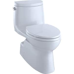 Carlyle II 12 in. Rough In One-Piece 1.28 GPF Single Flush Elongated Toilet in Cotton White, SoftClose Seat Included