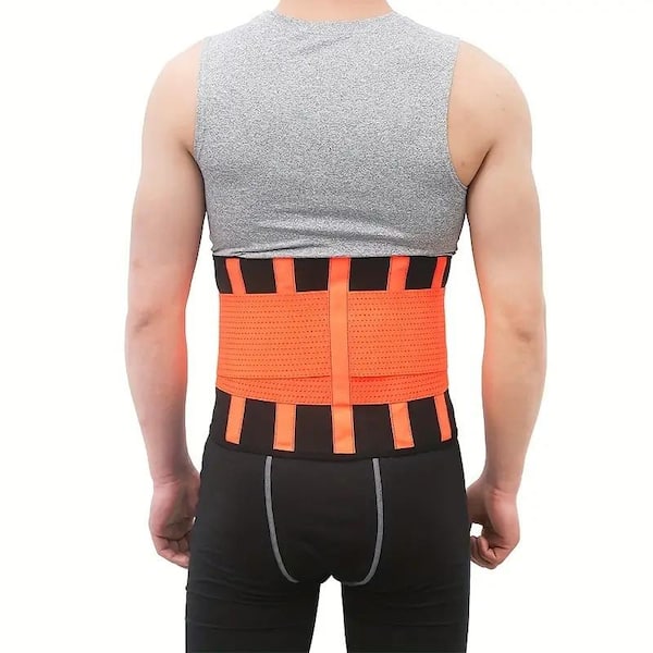 Lower Back Support Brace, Adjustable Waist Lumbar Trainer Belt with Dual  Tighten Straps for Men Women Corset