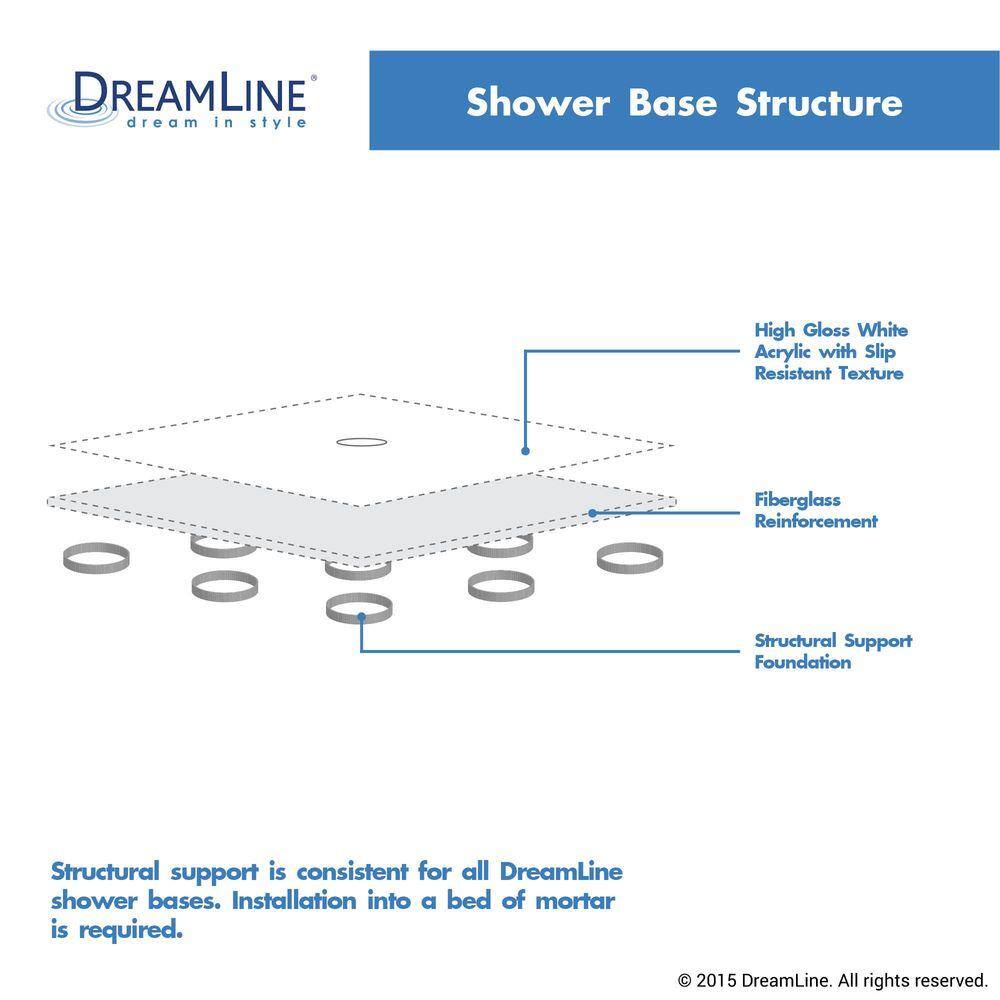 Biscuit Rectangular Acrylic Single Threshold Shower Base