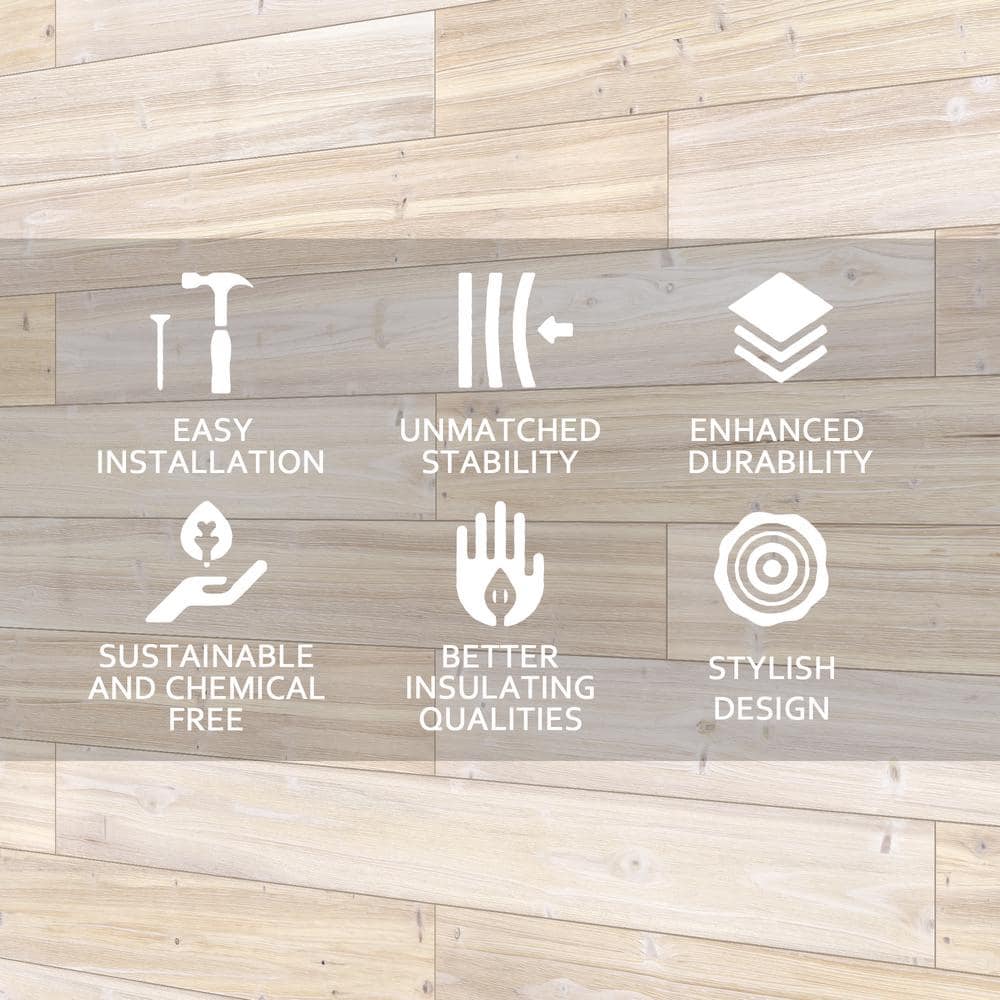 47.25" White Pine Barn Wood Wall Planks