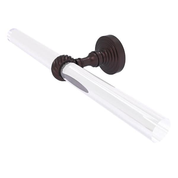 Allied Brass Pacific Grove Collection 13 in. Wall Mounted 2 Arm Guest Towel Holder with Twisted Accents in Antique Bronze