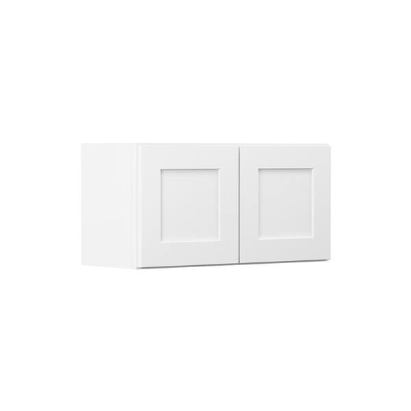 Hampton Bay Denver White Painted Shaker Stock Ready to Assemble Wall Kitchen Cabinet (30 in. x15 in x12 in)