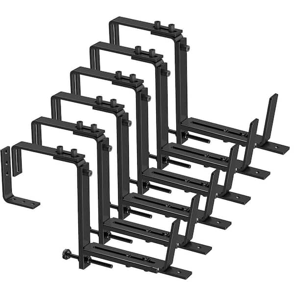 6 in. x 1 in. x 4 in. Stainless Steel Adjustable Planter Box Brackets