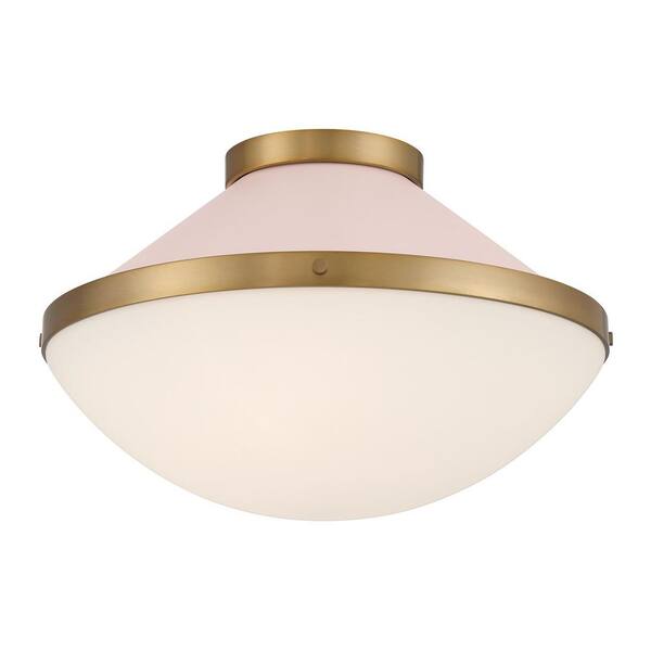 Light Bulbs Etc. - Crystorama Travis Two Light Semi Flush Mount In Vibrant Gold - TRA-A3302-VG - Light Bulbs Etc