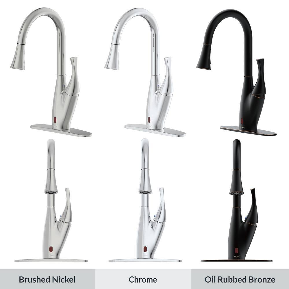 Chrome Pull-Down Single Handle Kitchen Faucet with Spray