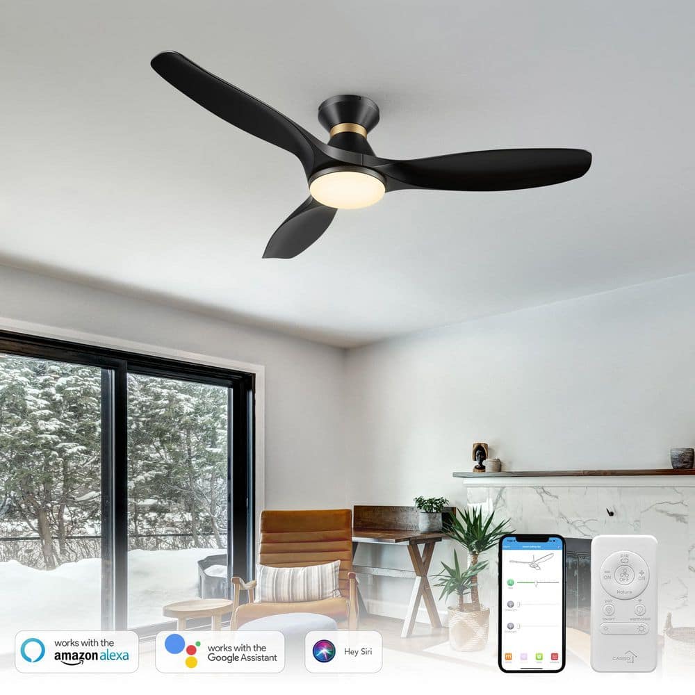 Kore 52 in. Integrated LED Indoor Black Smart Ceiling Fan with Light and Remote, Works with Alexa and Google Home price history on PriceWatchPro
