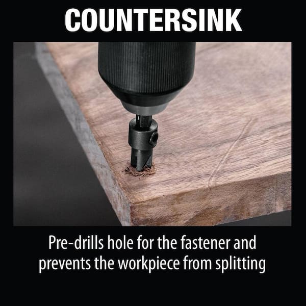 Metal Plastic Wood Cutter Cutting Accessory 3-In-1 Hex Bit Countersink Tool Set 