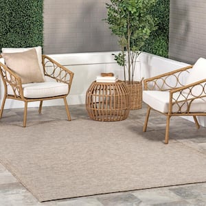 Braylin Casual Tan 8 ft. x 11 ft. Indoor/Outdoor Area Rug