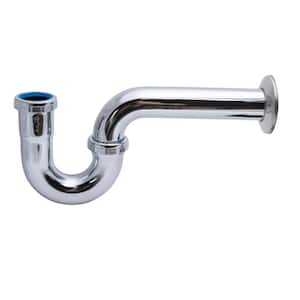 1-1/2 in. 17-Gauge Chrome-Plated Brass Sink Drain P- Trap