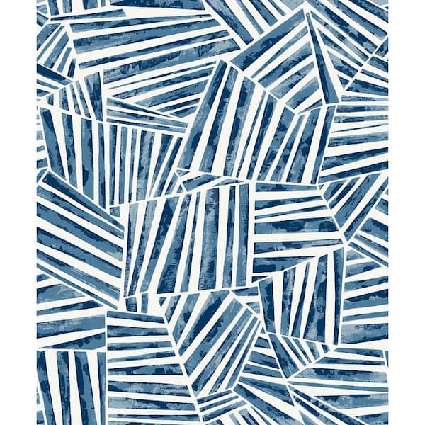 Seabrook Designs Blue Lake Alpi Abstract Unpasted Paper Nonwoven Wallpaper Roll 57.5 sq. ft.