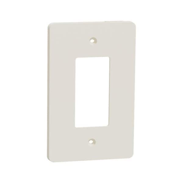 Square D X Series 1-Gang Mid Size Plus Wall Plate Cover Decorator/Rocker Matte Light Almond