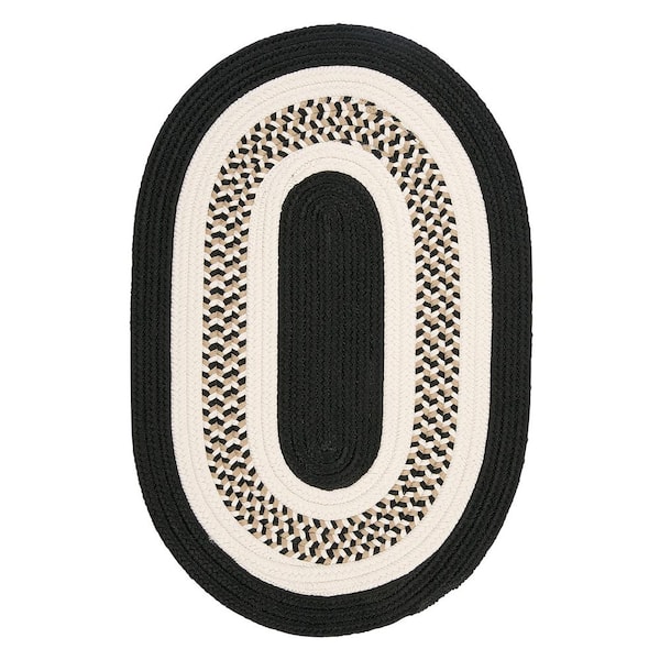 Spiral II Black 2 ft. x 8 ft. Indoor/Outdoor Patio Runner Rug