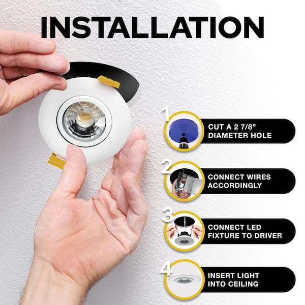 Indoor/Outdoor Warm or Natural White Mini Recessed LED Light Kits