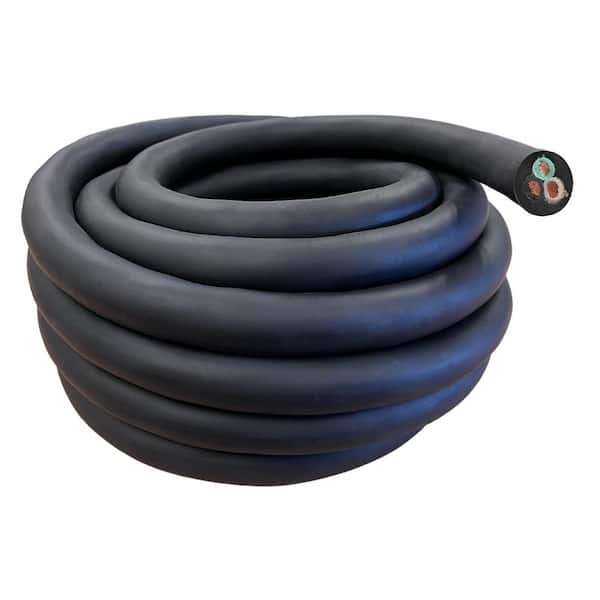 WindyNation 50 ft. 10 Gauge 3 Conductor 600-Volt Black SOOW Cable Cord