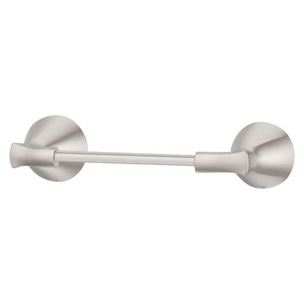 Willa Wall Mount Double Post Toilet Paper Holder in Spot Defense Brushed Nickel