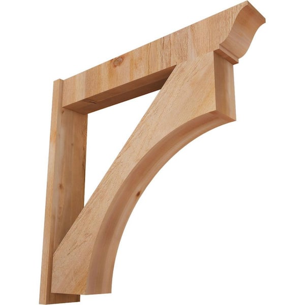 Ekena Millwork 8 in. x 44 in. x 44 in. Western Red Cedar Westlake Traditional Rough Sawn Outlooker