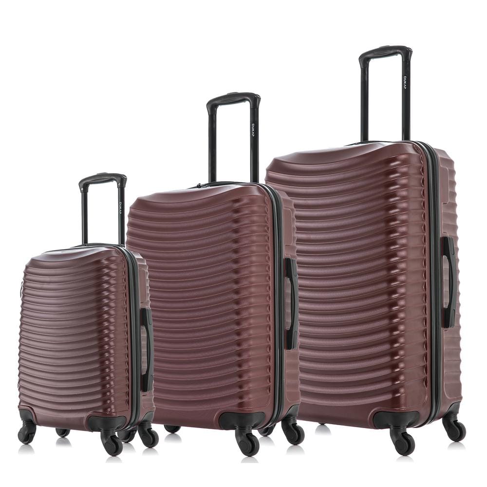 InUSA Adly Lightweight Hardside Spinner Wine 3-Piece Luggage set 20 in. x  24 in. x 28 in. DKADLSML-WIN - The Home Depot