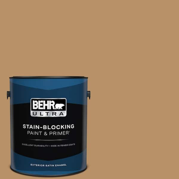 BEHR ULTRA 1 gal. #S260-5 Almond Roca Satin Enamel Exterior Paint & Primer