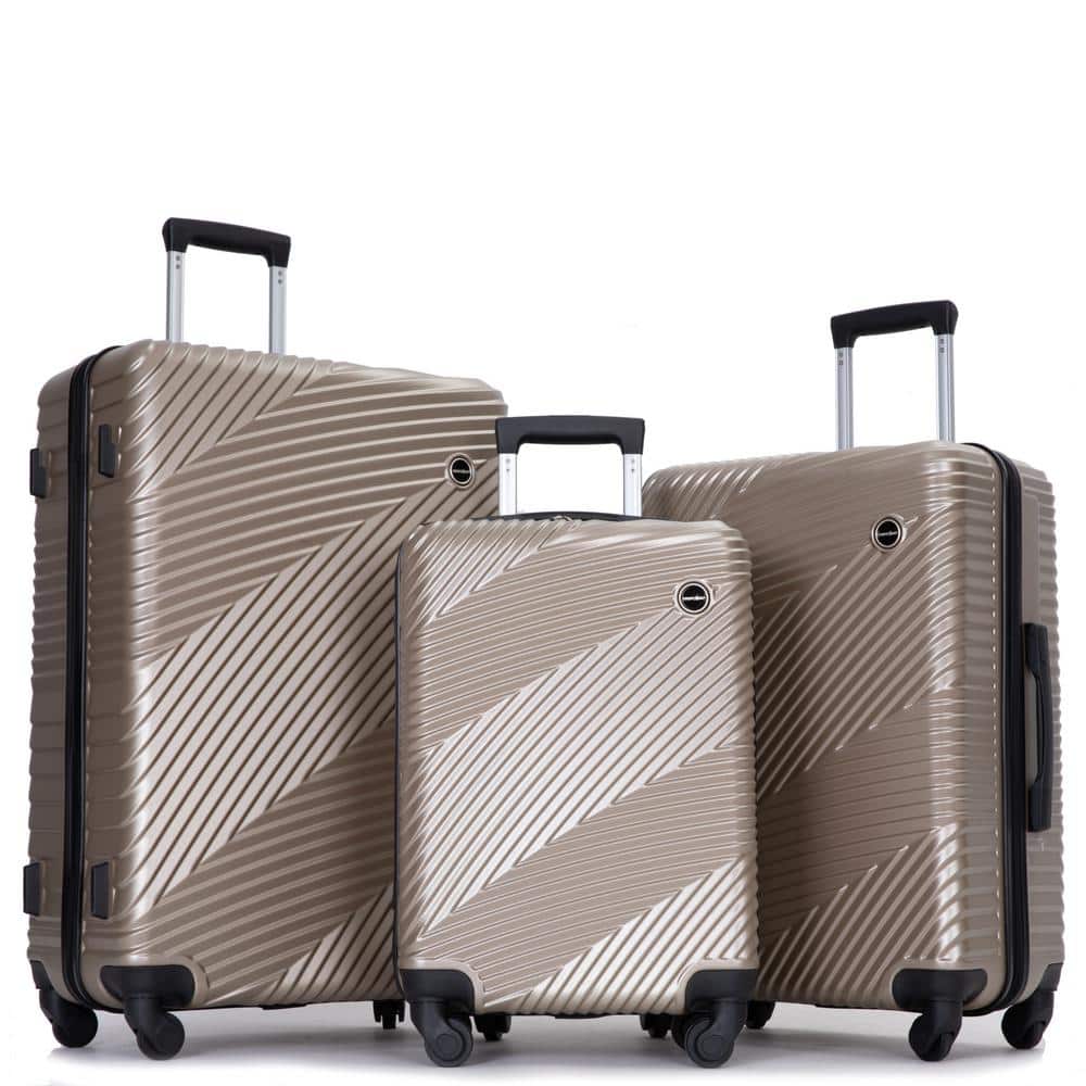 TravelPro 360 PC+ABS 3-Piece Luggage Set Lightweight Suitcase with Spinner 