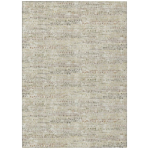 Chantille Machine Washable Indoor/Outdoor Abstract ACN2641 Ivory 9 ft. x 12 ft. Area Rug