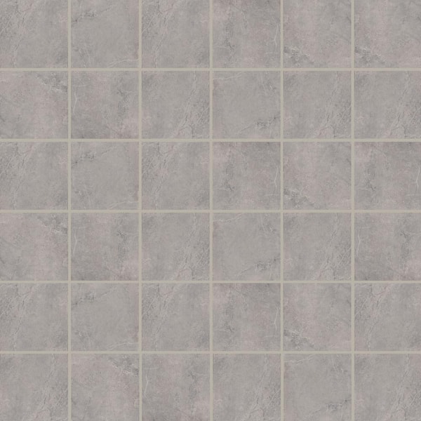 Sorena Gris 12 in. W x 12 in. L Matte Porcelain Mesh-Mounted Mosaic Tile (6 sq. ft./Case)