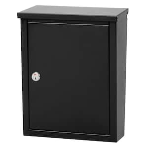 Chelsea Black, Small, Steel, Locking, Wall Mount Mailbox