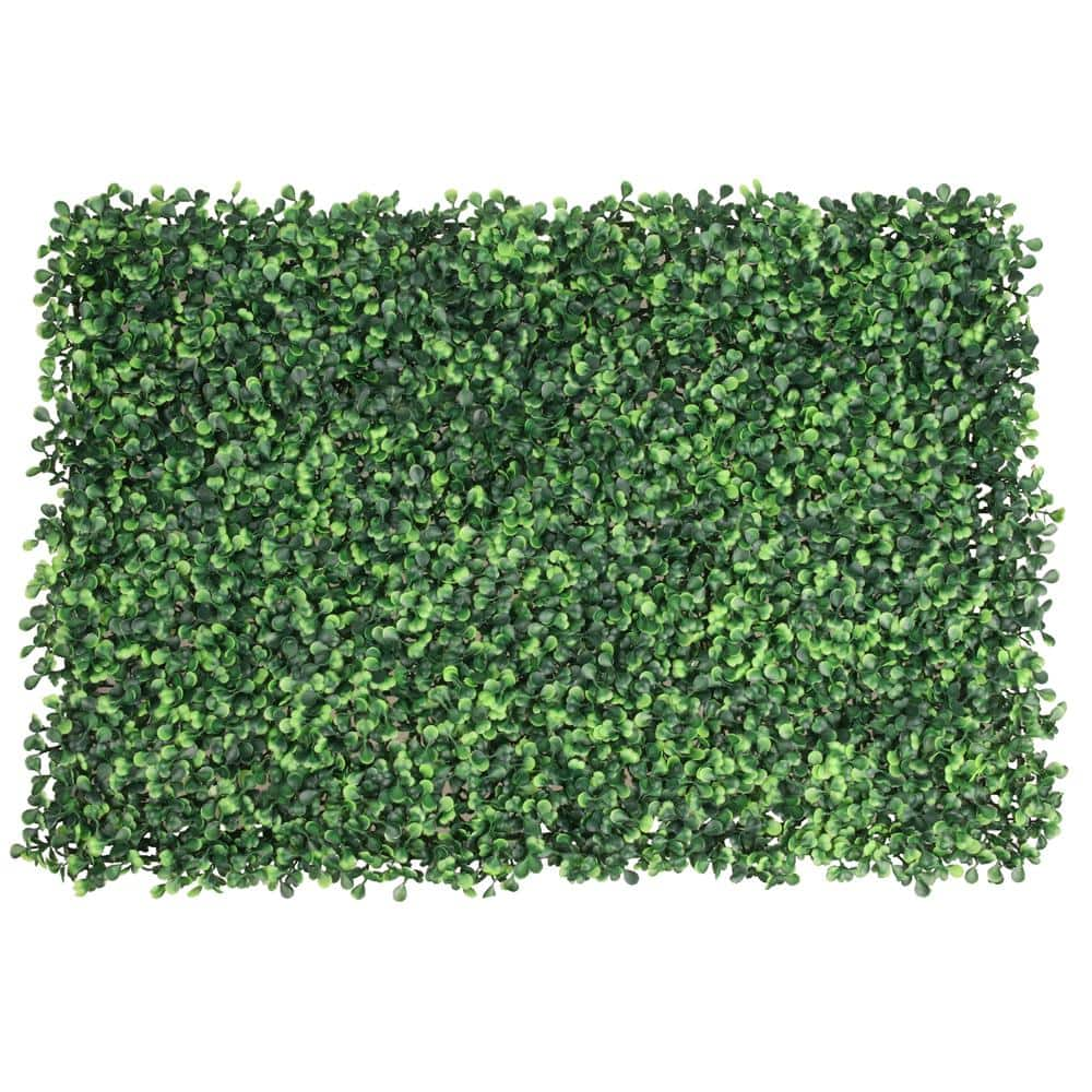 Winado 16 in. H x 24 in. W Artificial Boxwood Hedge Greenery Panels ...