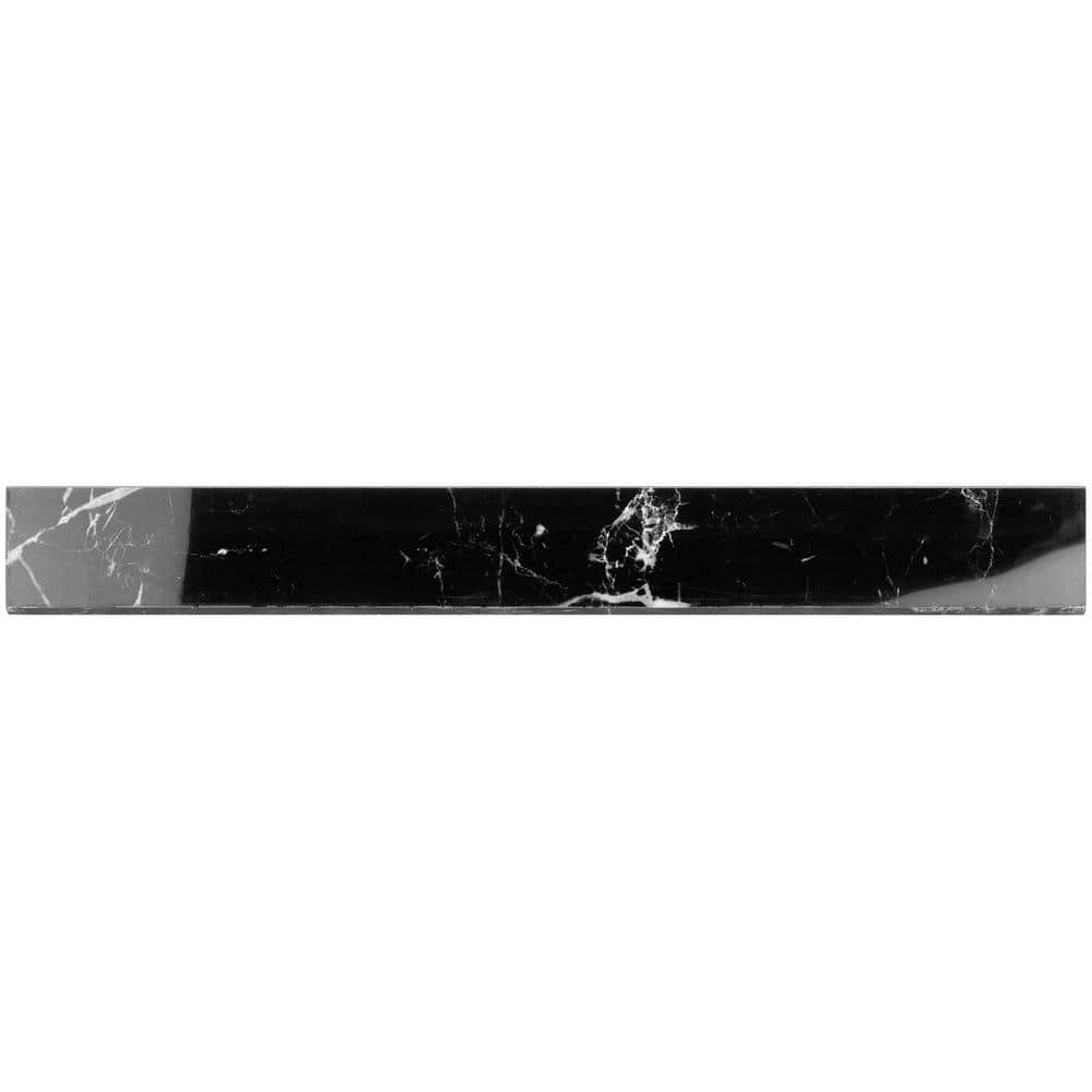 Marmo Black 3 in. x 24 in. Polished Porcelain Bullnose Tile price history on PriceWatchPro